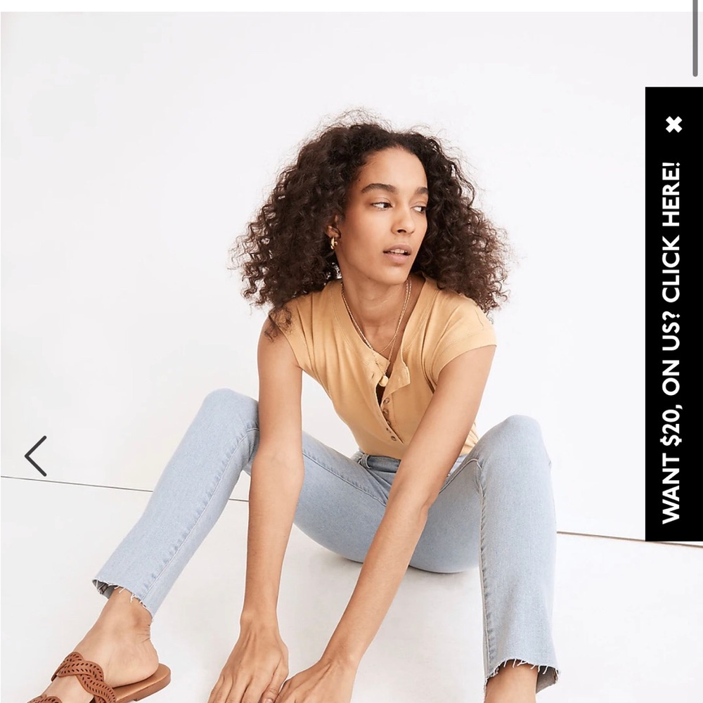 Madewell 10" High-Rise Roadtripper Skinny Jeans in Catalano Wash- Tags on